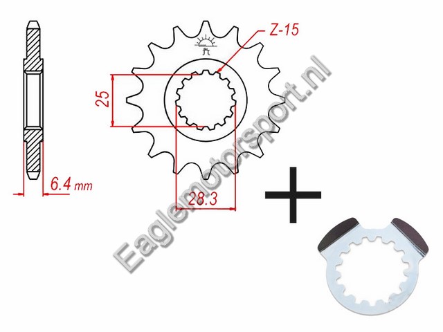 Voor tandwiel 13 Tands met ring (450/700 Raptor)